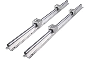 ANWOK Linear Rail Set, 2Pcs SBR16 1800mm Linear Rail Shaft Guide and Linear Bearing Slide Block X Y Z Linear Actuator for CNC