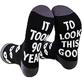 90th Birthday Gifts for Men Him, Stitch Funny 1936 90 Year Old Decoration Socks for Dad Husband Father Grandpa, Unique Fun Novelty and Gag 90th Anniversary Ideas for Christmas Fathers Day