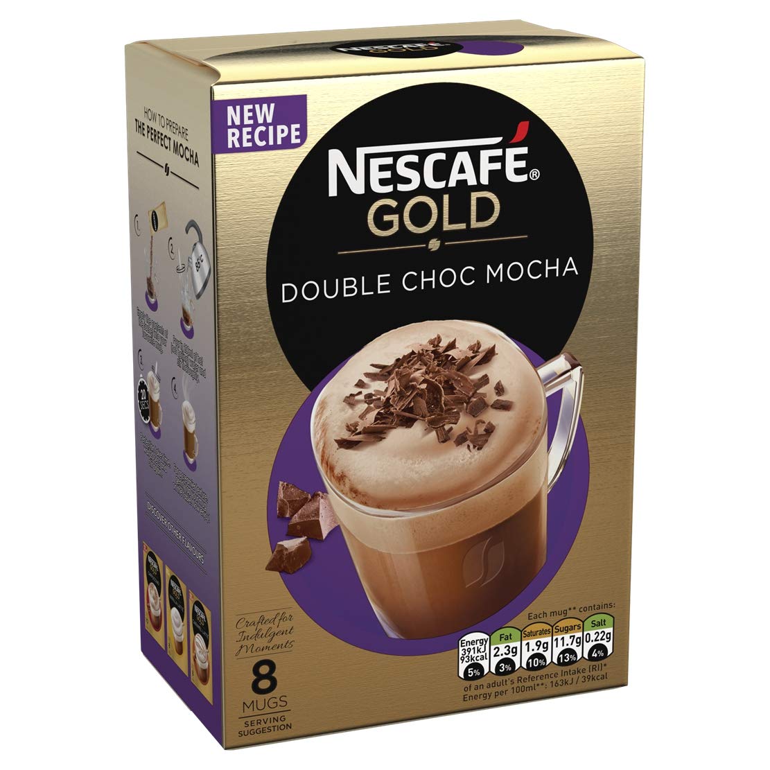 Nescafé Gold Double Choc Mocha Coffee, 8 Sachets (Pack of 6, Total 48 Sachets) Buy Online in
