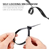 Beeway 300mm Cable Ties 4.6mm Black 250 Pack Self-Locking Nylon Zip Ties view 5