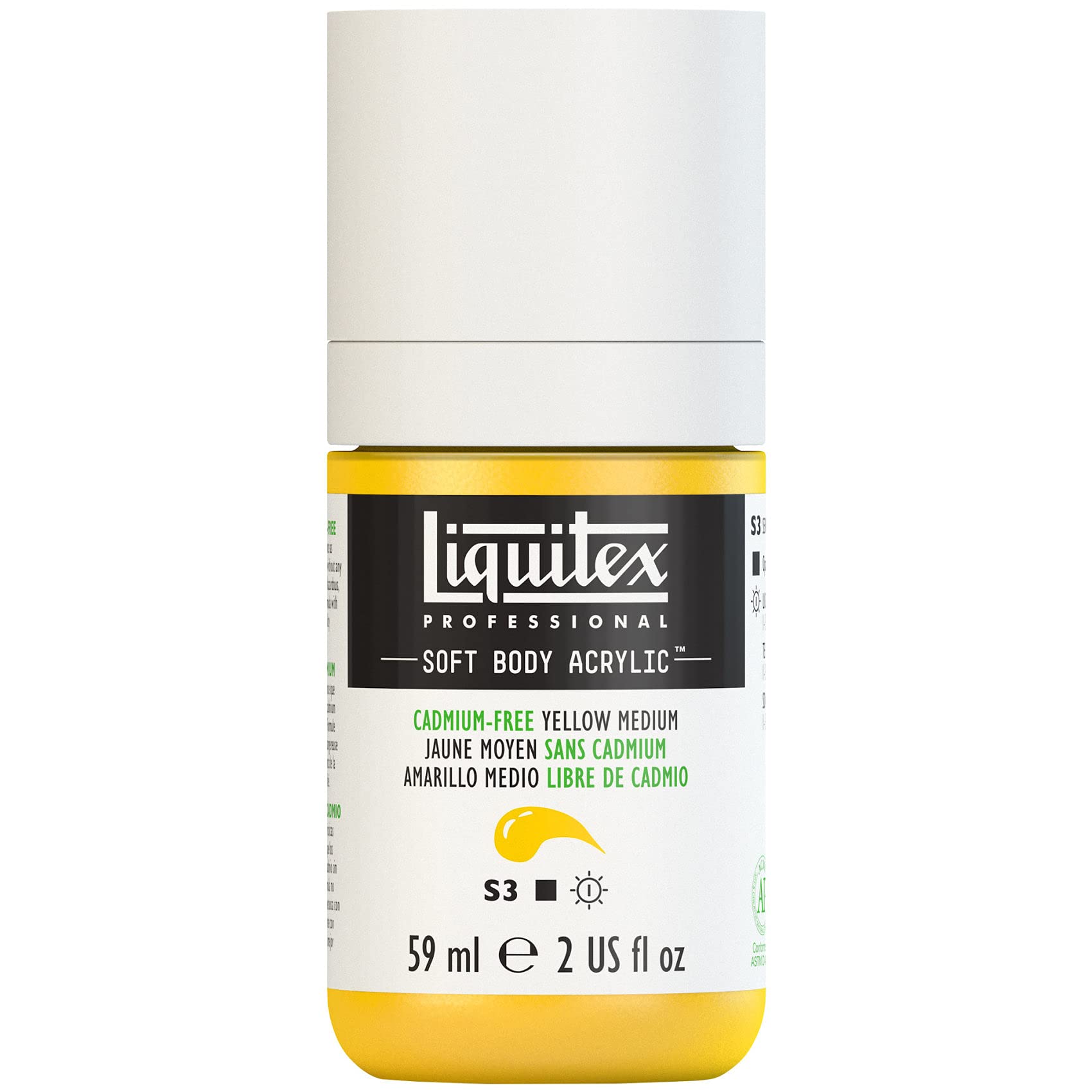 Liquitex Acrylic Paint, Cadmium Yellow Medium, 59ml Dosierflasche
