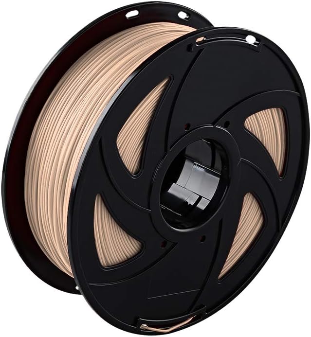 3D Printer Filaments PLA Looks Like Wood, Dimensional Accuracy +/- 0.02 mm, 1 kg Spool 1.75 mm for Printing, Wood Color
