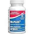 Calcium Magnesium B6 Supplement - Clinically Formulated Vitamin B6 50mg Complex for Energy Metabolism Krebs Cycle Heart Bone and Nerve Support with B1 B2 Niacin and Potassium (100 Servings)
