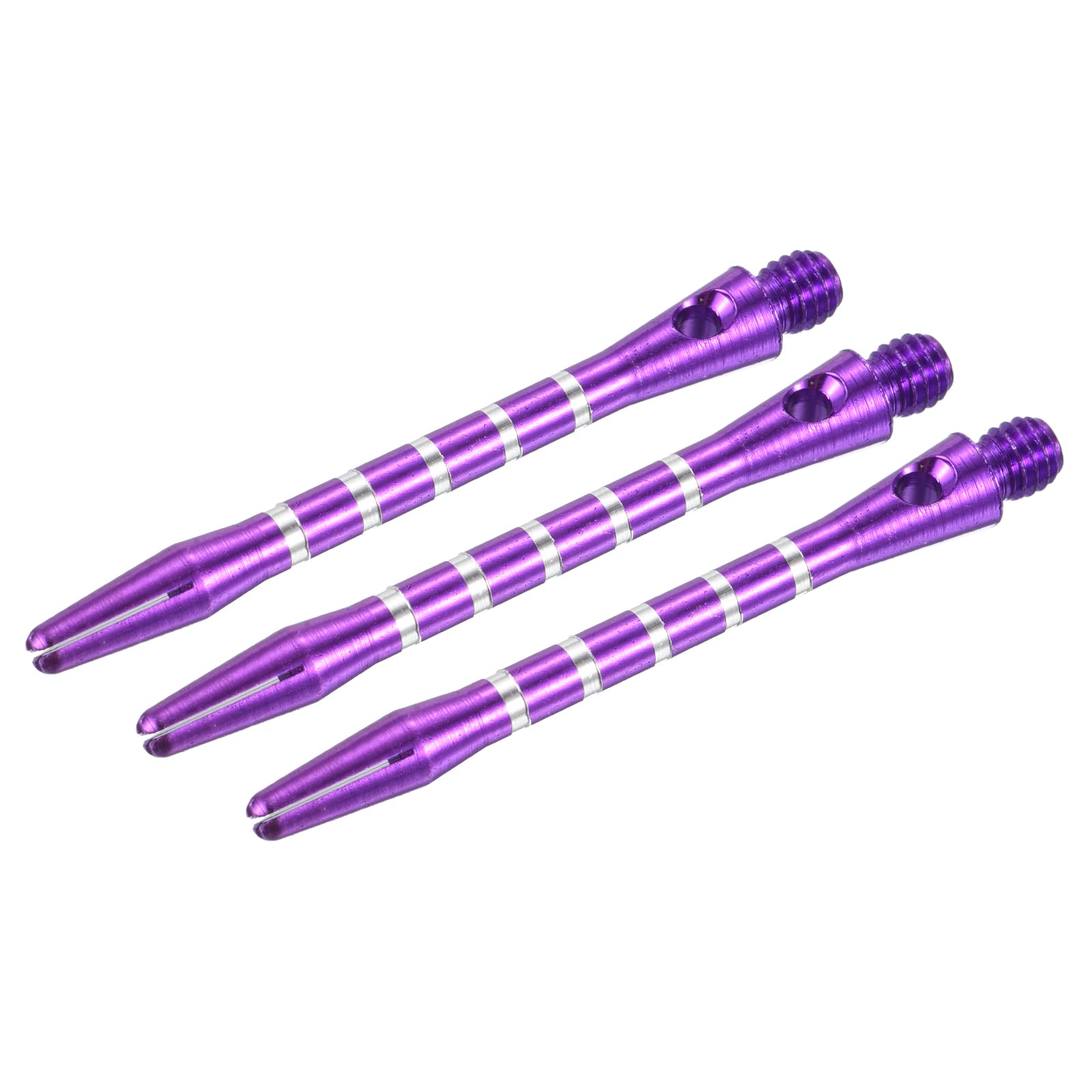 PATIKIL 48mm Dart Shafts, Medium 2BA Thread Aluminum Dart Stems Dart Accessories for Steel Tip - 3 Pack (Purple)