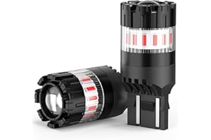 AINOSEIN 7443 LED Brake Light Bulb Red, Super Bright 50,000 Hours High Power, 7440 7441 Waterproof Automotive Bulbs for Tail Stop Rear Signal Lights, Plug and Play Car Replacement (2-Pack)