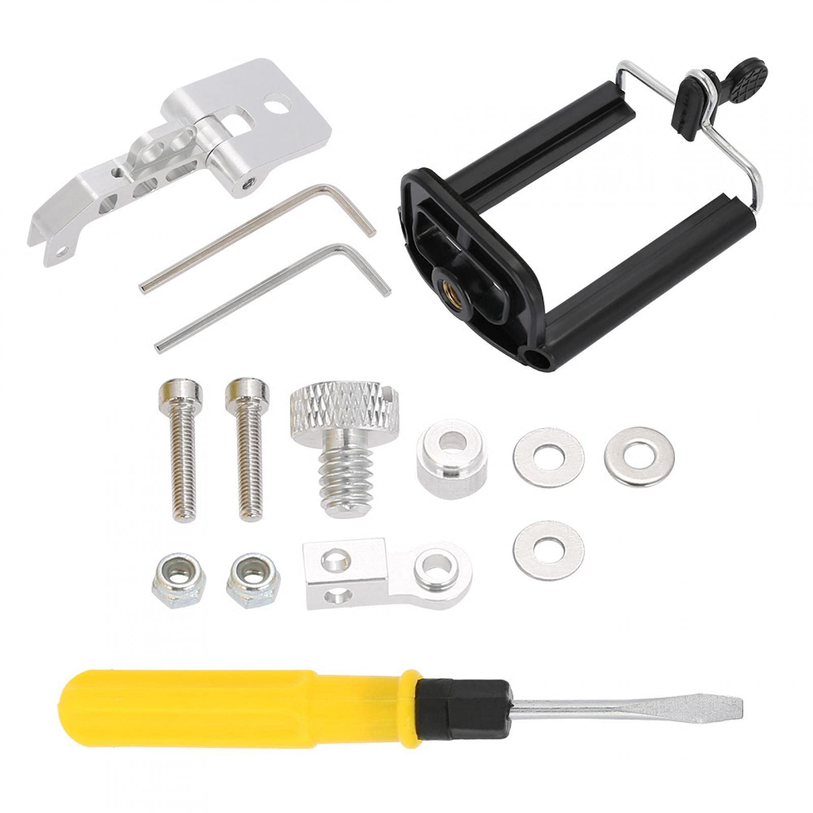 Photo 1 of Kuuleyn Rc Transmitter Phone Mount, FPV Monitor Mount, Rc Transmitter, 5.5inch Phone Clip Adapter Adjustable Mount Holder for Fs-I6 Fs-I6s Fs-I6x Noble Nb4 Transmitter Black