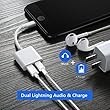 MPWHYL Adapter Headphone Jack Aux Audio & Charging & Volume Control Earphone Charger Splitter 2 in 1 Cables Stereo Adaptor Connector by MPWHYL