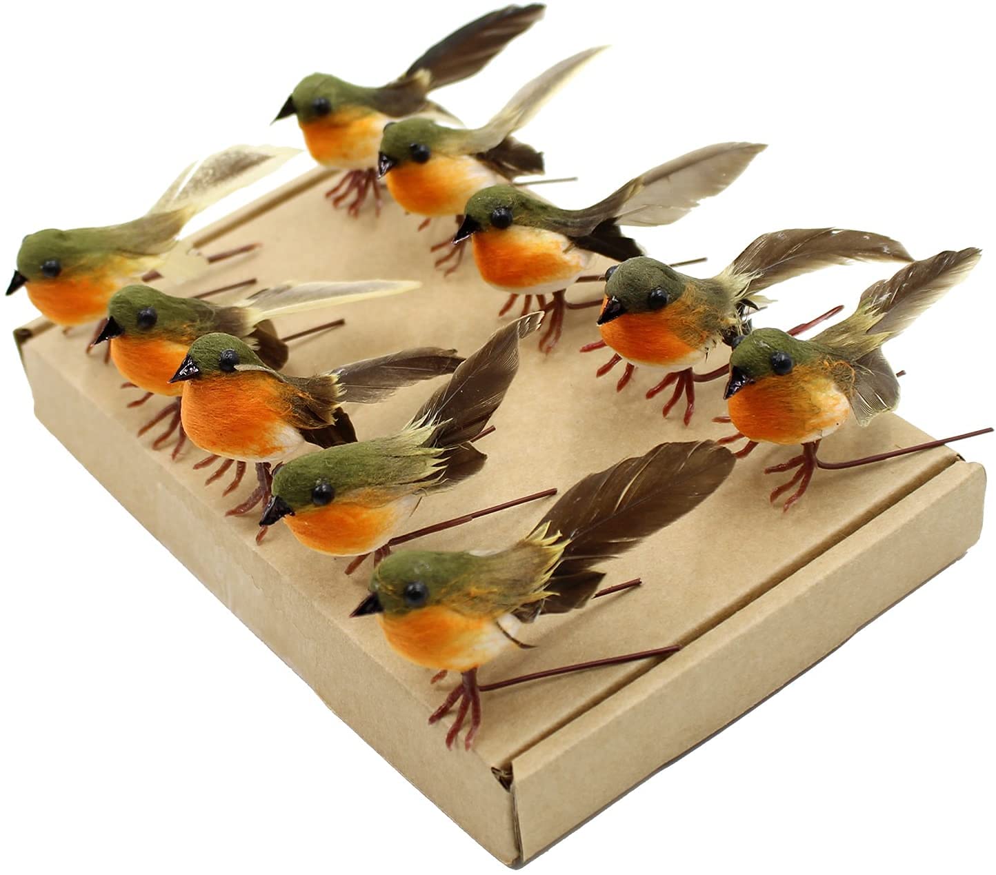 Yolococa Small Orange Birds Christmas Tree Decoration