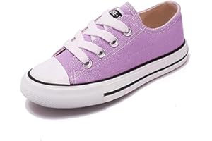 iFANS Boys and Girl Low Top Canvas Kids Lace up Sneakers