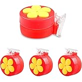 PiiSheou 4 Pack Handheld Hummingbird Feeders, Mini Plastic Window Hummingbird Feeders with Clips for Balcony Railing, Flowerpot, Tree Branch