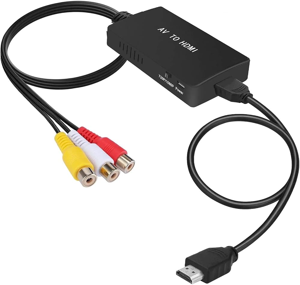 uhddadi RCA to HDMI Converter AV to HDMI Adapter 1080P PS2 PS3 DVD