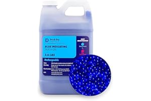 Dry & Dry [3.6 LBS] Blue Indicating Silica Gel Beads Desiccants (Industry Standard 3-5 mm) - Reusable Desiccant Beads Silica 