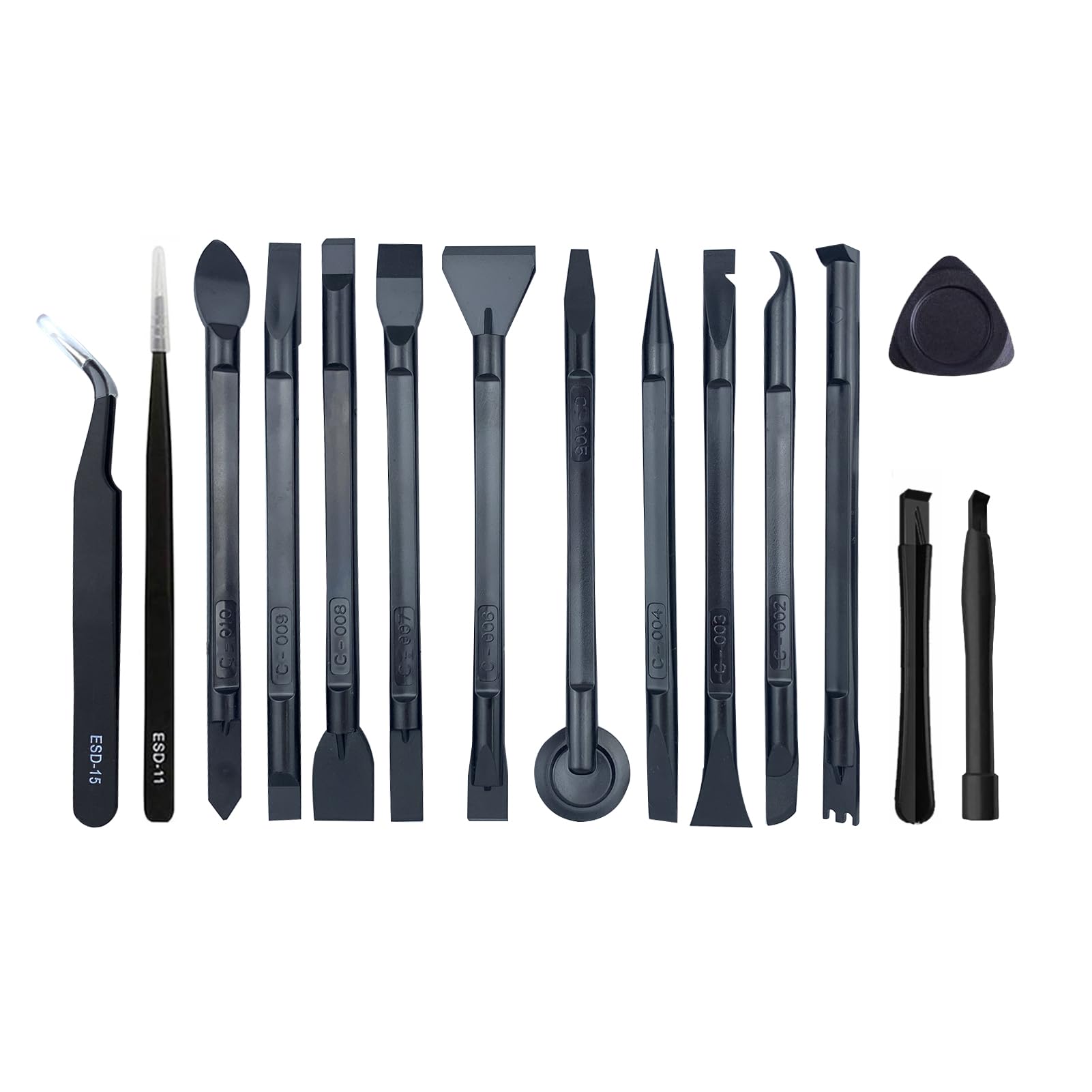 UYXiNONE 15-in-1 Black Carbon Fibre Plastic Pry Tool Set for Any Electronic Device Opening and Prying