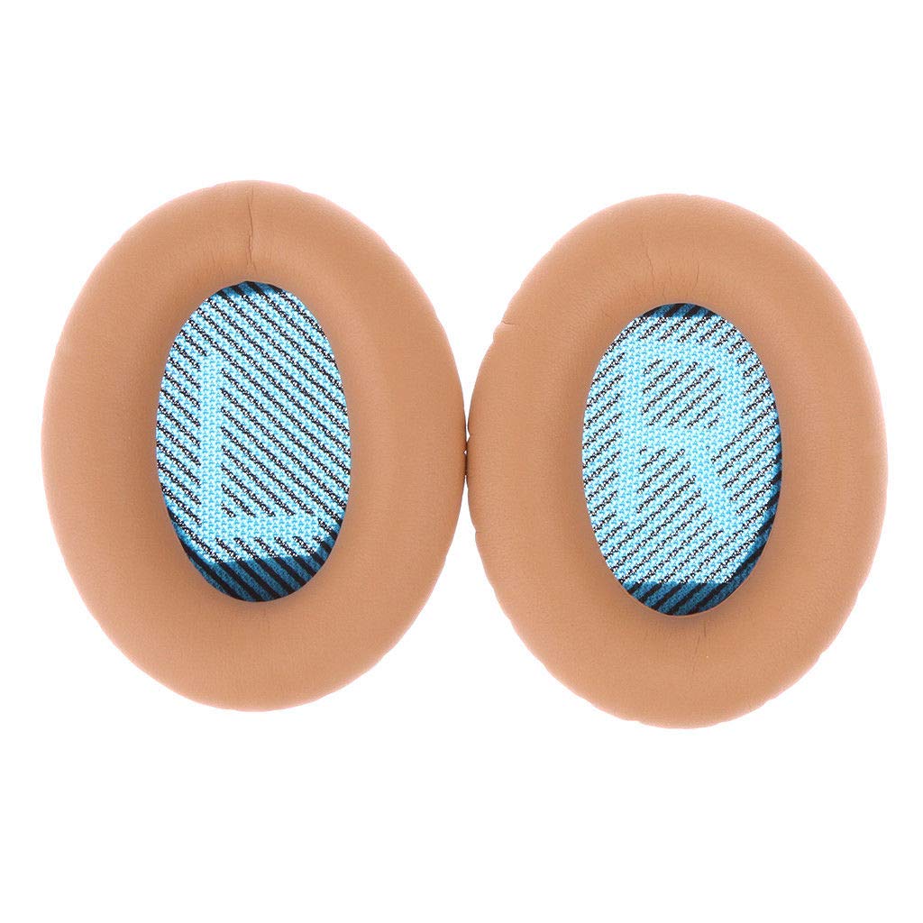 Rhinenet Ear pads Earpads Cushion for BOSE QC15 QC2 QC15 QC25 Headphones Replacement (Khaki + Blue)