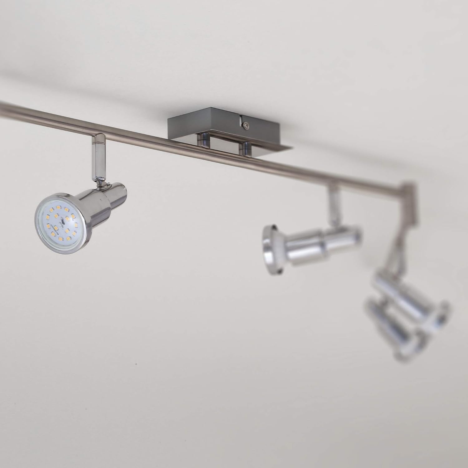 B.K.Licht LED Ceiling Light, 70,8 in, rotatable Spots, 5W GU10 Bulbs Included, 400Lm Each, Warm White 3000K - Image 5
