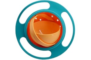 ZTL Gyro Bowl 360 Dgree Rotation Spill Resistant Gyroscopic Bowl with Lid