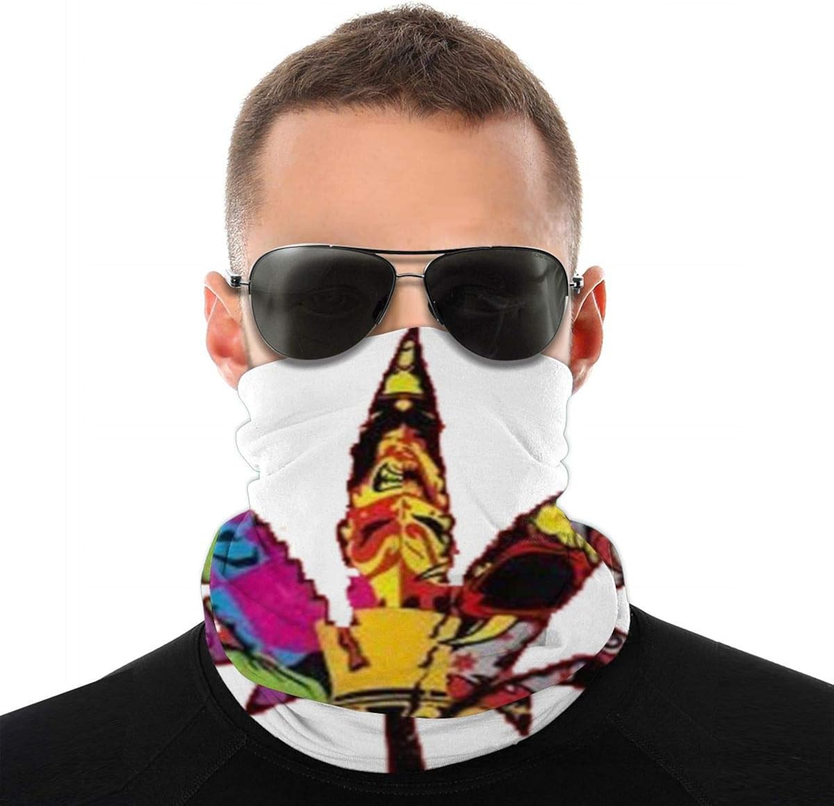 Multi Pot Weed Leaves Face Mask Bandanas, MultiFunctional