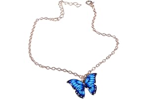 ink2055 Women Elegant Multicolor Alloy Butterfly Pendant Bracelet Anklet Jewelry Gift,Bracelets for Women Teen Girls Gift