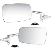 DASPARTS Mirror Pair Driver and Passenger Side - Luxury Zinc Diecasting Version (Not Stainless Steel Housing) Chrome 113857513D 113857514D Left and Right For 1968-77 Beetle - Super Beetle Sedan