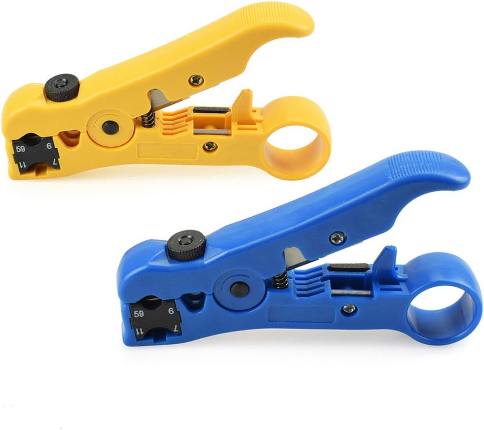 Automatic Cable Wire Stripper Electric Stripping Tools For UTP/STP RG59 RG6 RG7 RG11 Multi-Functional Cutter Striper