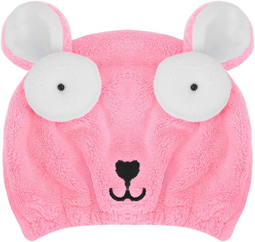 Qchomee Hair Drying Towels Wrap, Kids Microfiber Bath Shower Head Towel - Image 3