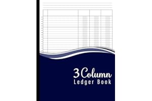 3 column ledger book: Accounting Ledger Book for Bookkeeping and Small Business | Blank Ledger Book for Home Expenses and Per