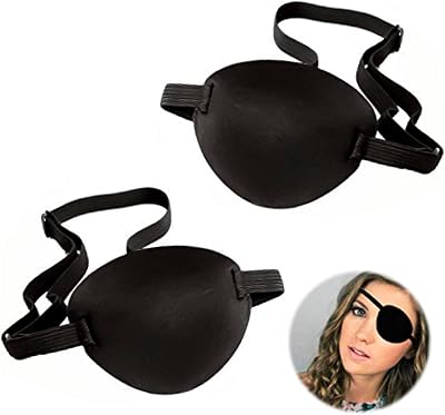 AWAVM Eye Patch 2Pcs Adjustable Medical Patch for Left or Right Eye Black