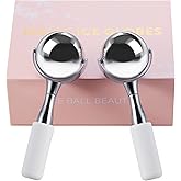 Cryo Sticks for Face-360 Rotating Unbreakable Steel Ice Globes, Cold Massage Roller Ball -Facial Skin Care Tools for Women, Ice Globes for Face and Eyes-Face Ice Roller-Ice Roller for Face