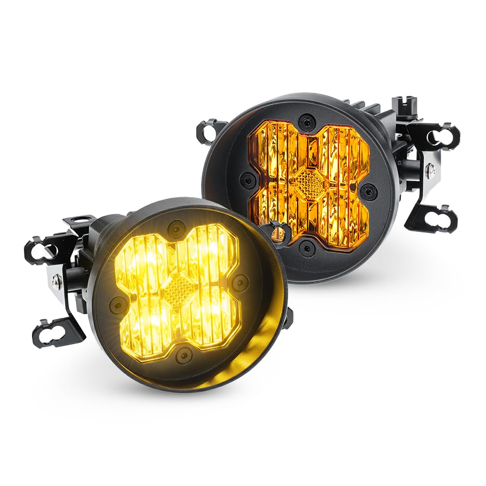 Photo 1 of LACHTEM Yellow LED Fog Lights for 2012-2023 Tacoma Tundra 2010-2024 4Runner 2011-2019 Sienna Corolla, 2 PCS 60W Off-Road Spot Flood Combo Beam Work Driving Lights