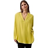 Calvin Klein Jeans Womens Relaxed V Neck Blouse