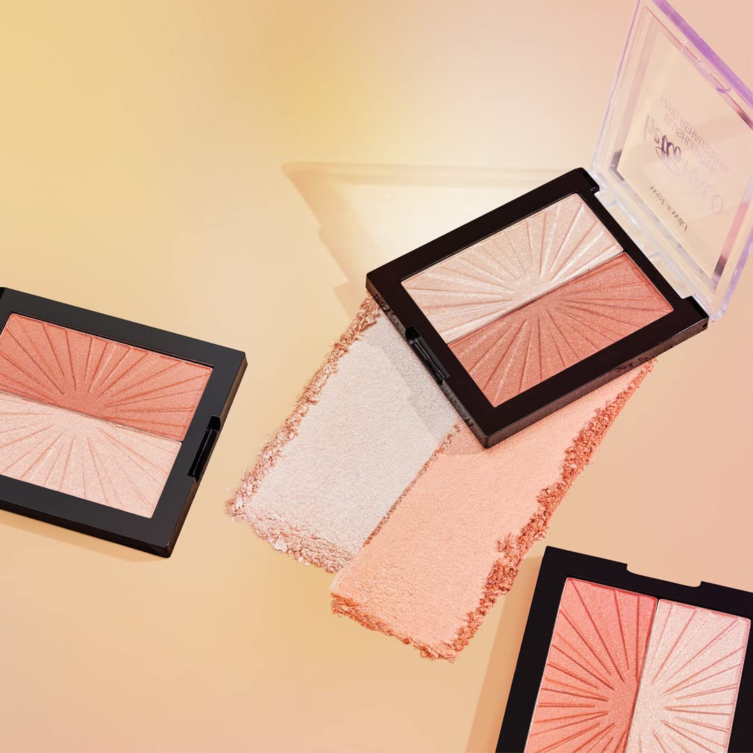 Wet n Wild MegaGlo Blushlighter, Blendable Blush & Highlighter Set, Shimmery Metallic Finish, Highlight Bling