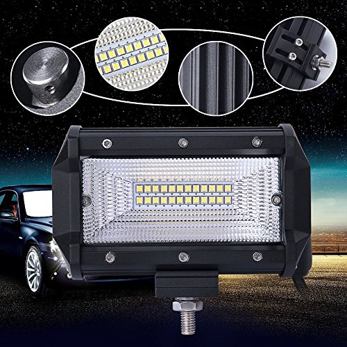 LED Pods, Auto Power Plus 5 Inch 144W LED Work Light Off Road Flood Light Waterproof Cube Driving Fog Light Bar for Pickup Truck Jeep SUV Boat, 3 Years Warranty