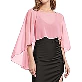 Womens Capelets Shawls and Wraps for Evening Dress Chiffon Capes Wedding Cover Up