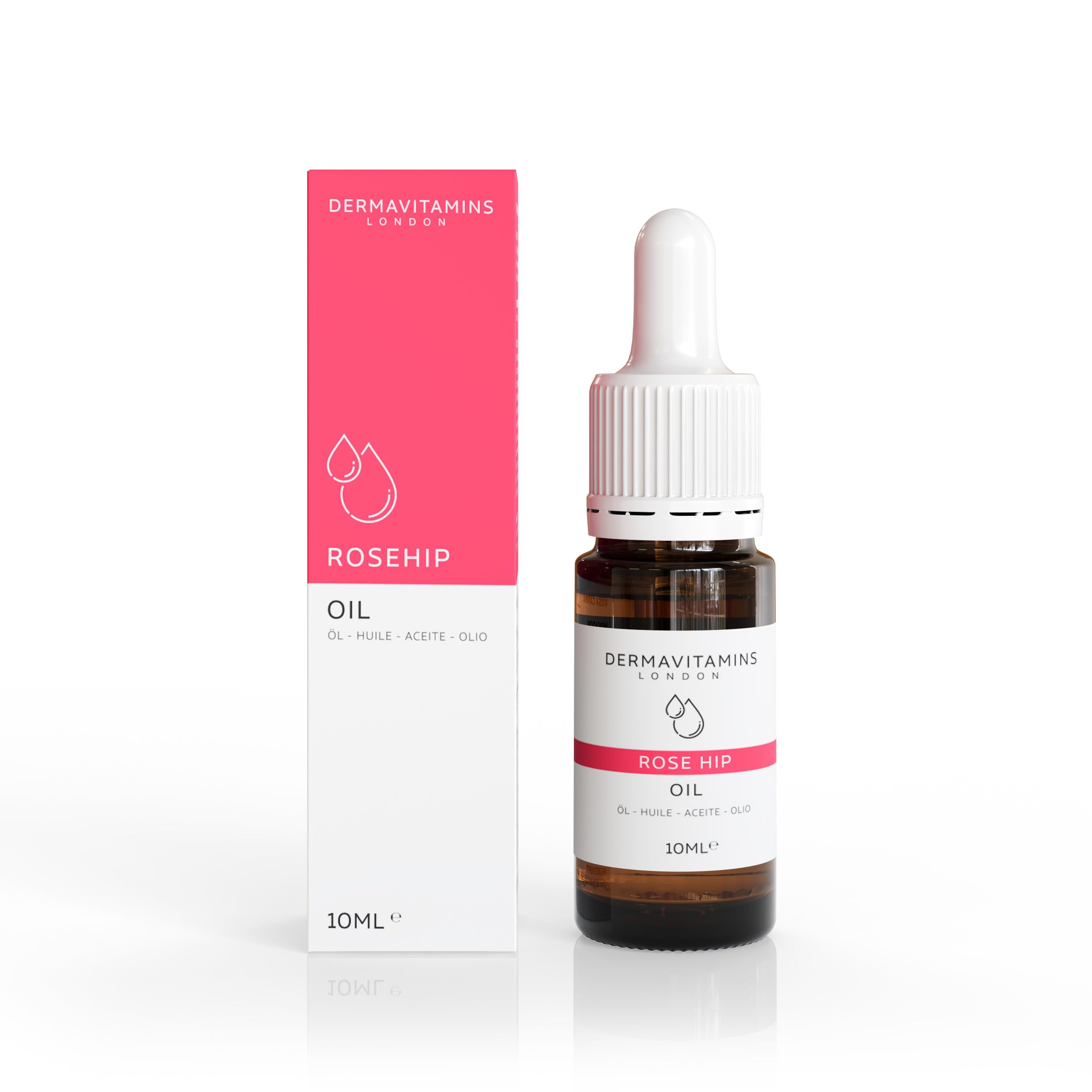 DermaVitamins 100% Organic Cold-Pressed Rose Hip Oil (10ml)
