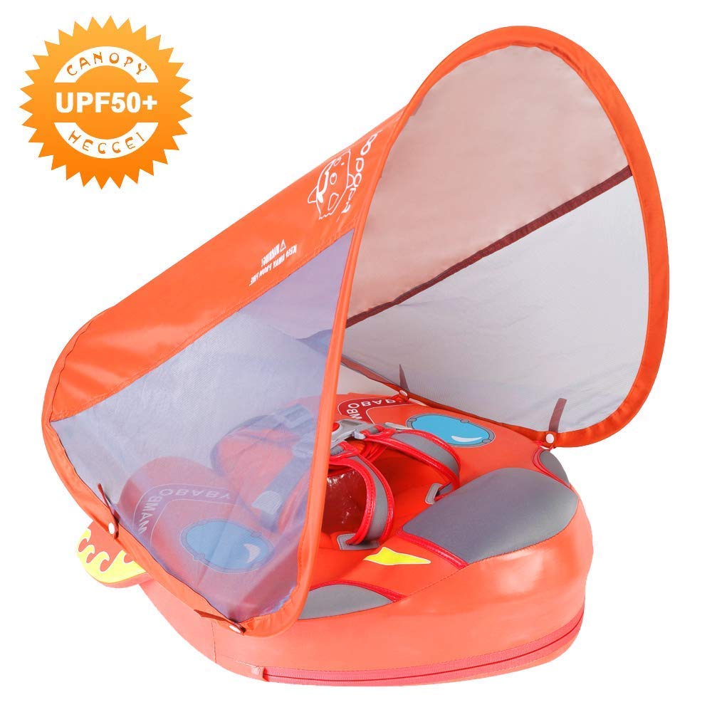 Buy HECCEI Mambobaby Baby Swim Float with Canopy Solid Pool Infant Swim
