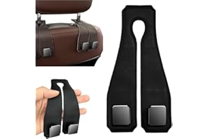 Feeon Car Headrest Hooks, 2024 Upgrade Car Seat Back Storage Hook for Headrest, Premium Double Hook Holder Car Organization Accessories (E)