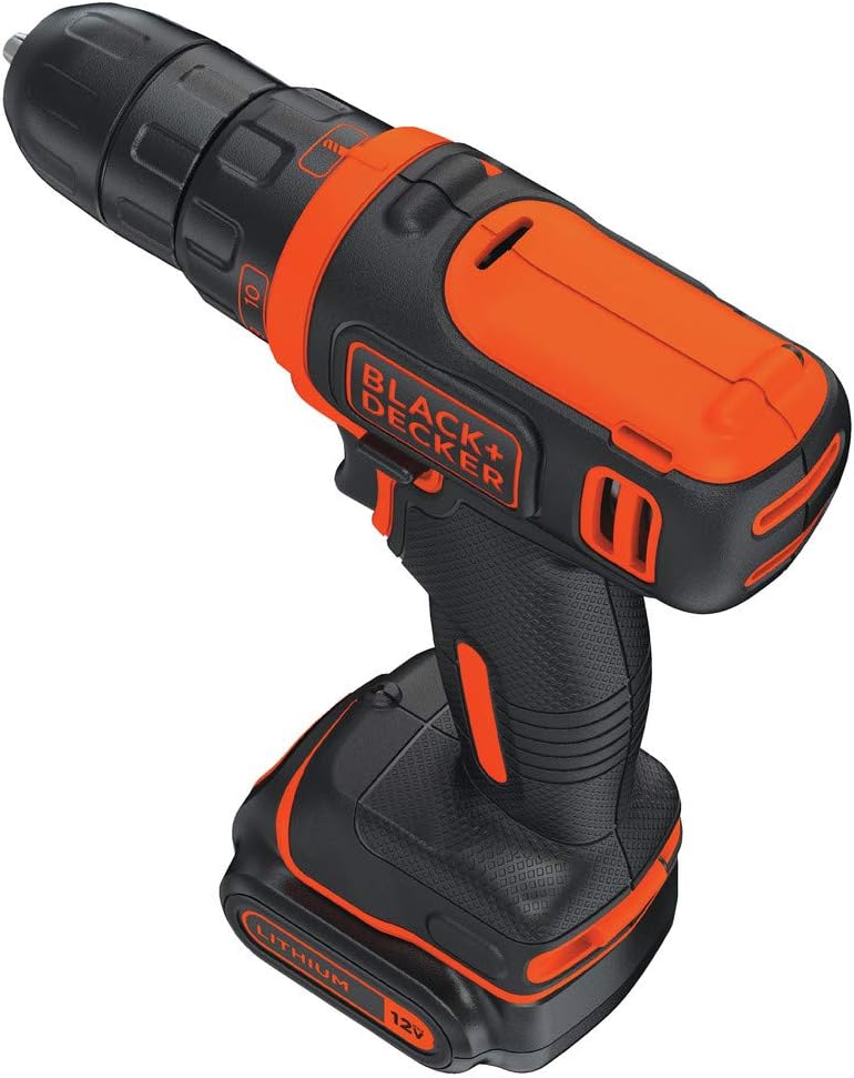 BLACK+DECKER 12V MAX Drill & Home Tool Kit, 60-Piece (BDCDD12PK) - - 