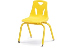 Jonti-Craft Berries 8124JC1007 Stacking Chair with Powder-Coated Legs, 14" Height, Yellow