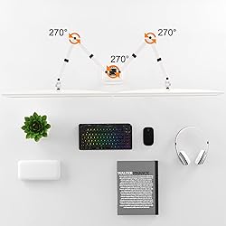 Pholiten Dual Monitor Stand, Heavy Duty Adjustable