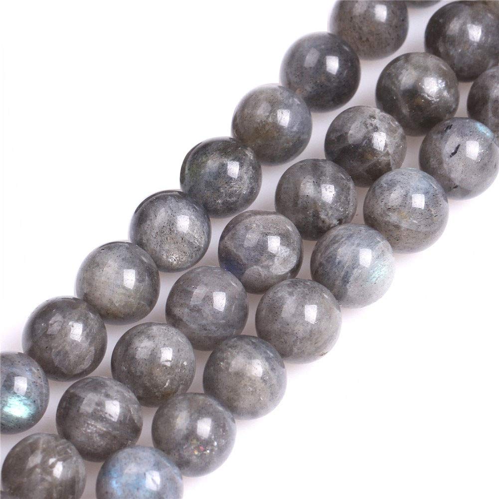 GEM-Inside Natural 10mm Labradorite Round Gemstone Semi Precious Loose Beads for Jewellery Making 15''