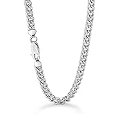 Dankadi Hip-Punk Solid 925 Sterling Silver Miami Cuban Link For Men & Woman Necklace Fashion 3-6 MM 18-30 inches Curb Chain Unisex Jewelry Gift