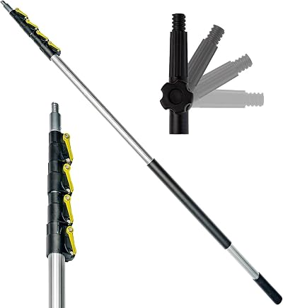 DOCAZOO Telescopic Pole 7-30 ft with Dual Tips for Cleaning & Gutter