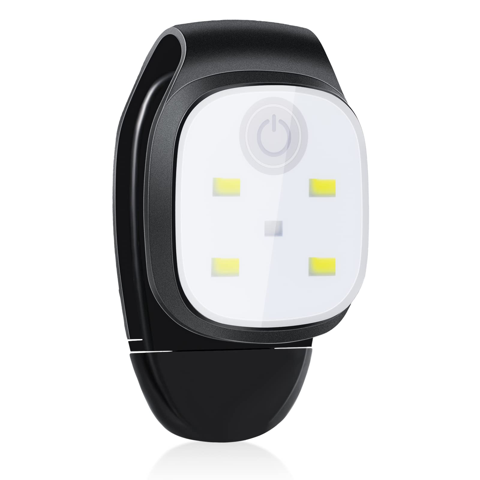 Weewooday Outdoor Night Clip on Running Lights Reflective USB Rechargeable LED Light Lightweight Gear Plastic Safety Light Running Accessories for Jogging Hiking Camping Dog Walk(1 Pack)