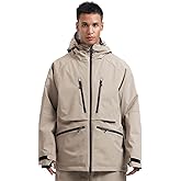 GSOU SNOW Snowboard Jacket Womens Ski Jacket Mens Snow Coat Baggy Waterproof Insulated Winter Hooded Mountain Coats