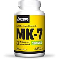 Jarrow Formulas MK-7 180 mcg - 30 Softgels - Superior Vitamin K Product for Building Strong Bones - Supports Heart…
