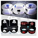 18mm Silicone Tank Bands Breaking Bad Heisenberg, Resident Evil, Darth Vader Vape Ring Bumper Protective Band (Resident Evil 6-Pack)