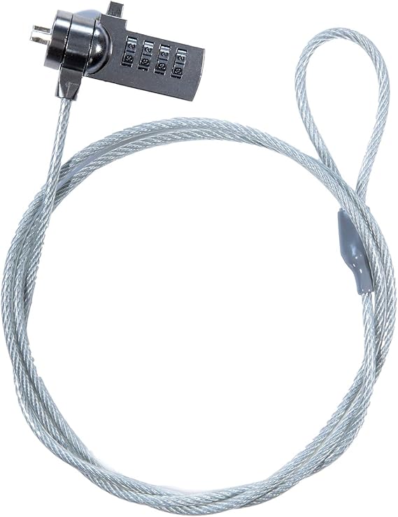 TRIXES Combination Coded Laptop Lock Keyless Cut Resistant Cable