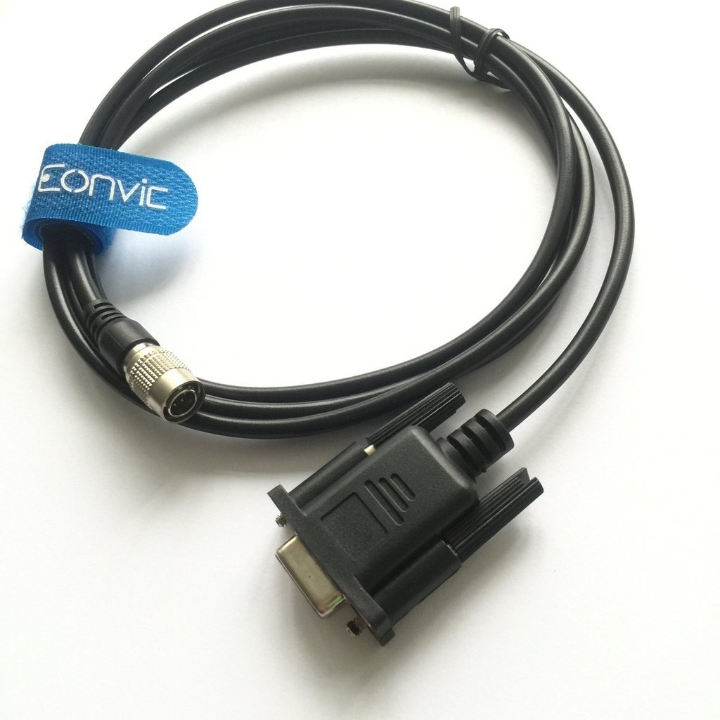 Eonvic 9 Pin Female To Hirose 6 pin Male RS232 Interface COM Download Data Cable For NIKON Camera