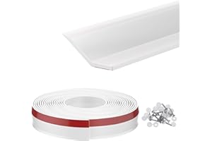 BOTYBOTY Garage Door Seal Top and Sides, 40 FT Garage Door Weather Stripping Side Seal, Universal Weatherproofing TPE Trim Seals Weather Strip White