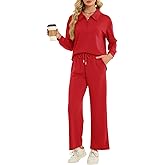 VUTRU Women Pant Set 2 Piece Matching Lounge Outfits Zip Up Travel Casual Tracksuit Airport Wear Fall Clothes